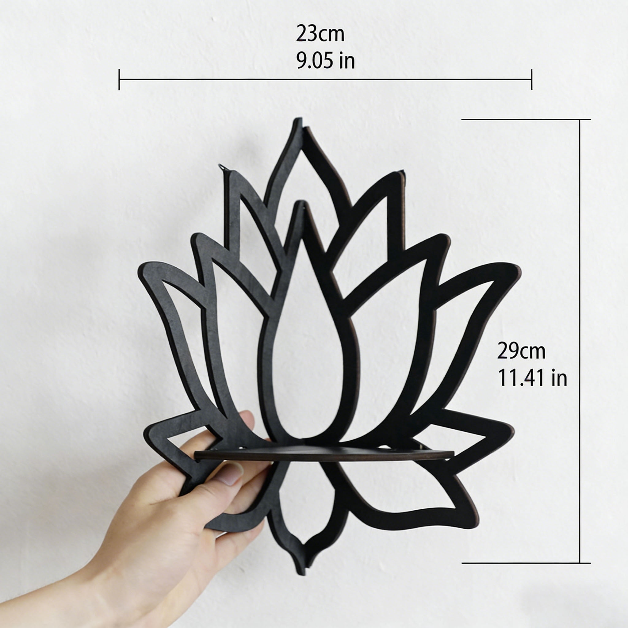Wall Deor Floating Shelf, Cute Wall Display Rack, Small Decorative Shelf Wall Mounted,Hanging Wall Shelf for Toys, Plants and Decorations Storage, Black