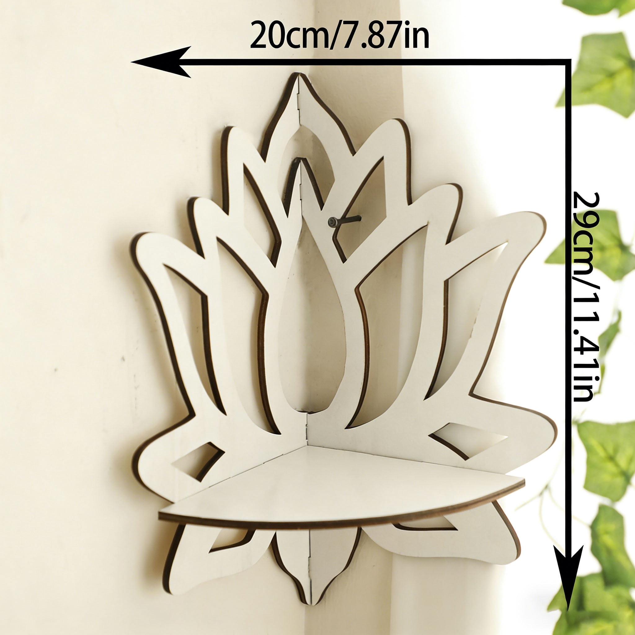 Wall Deor Floating Shelf, Cute Wall Display Rack, Small Decorative Shelf Wall Mounted,Hanging Wall Shelf for Toys, Plants and Decorations Storage, White