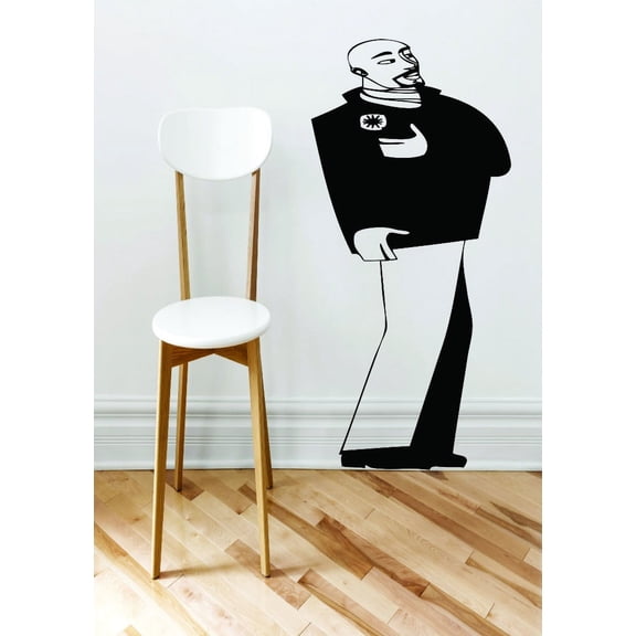 Wall Design Pieces Bald Man Shot 20x40 Inches