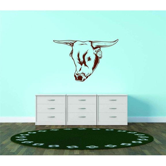 Wall Design Pieces Bull Head Rodeo Animal 15x15