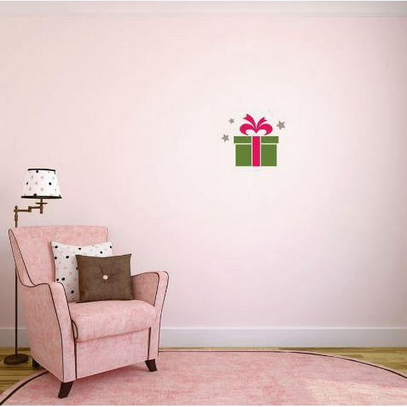 Wall Design Pieces Christmas Time Present Holiday Bathroom 10 X15" -