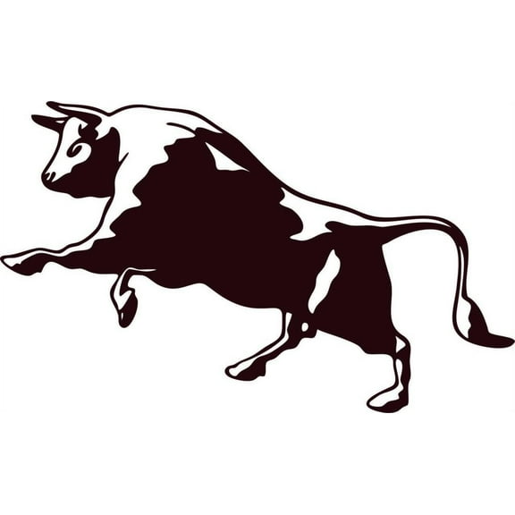 Wall Design Pieces Crazy Bull Removable Animal Stick On Print 10x20