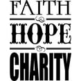 thumbnail image 1 of Wall Design Pieces Faith Hope Charity Kids Girls And Boys 12 X 24", 1 of 1