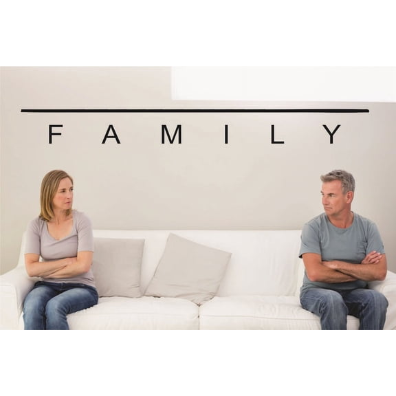 Wall Design Pieces Family Lettering Text Quote 8x20"
