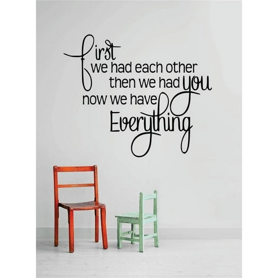 Wall Design Pieces First We Had Each Other Then We Had You Now We Have Everything Quote Home 15x31 Inches