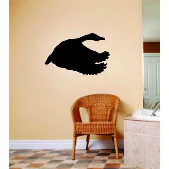 Wall Design Pieces Flying Duck Geese Animal Hunting Hunter Man Gun Boys Kids Bed Room Sports Hobbies 12x24"