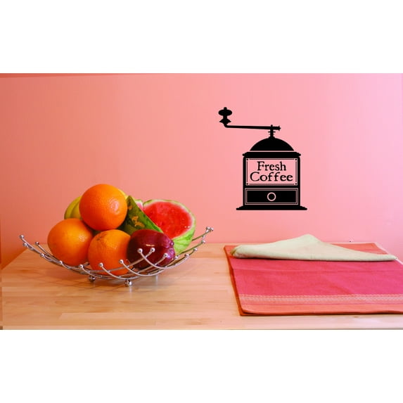 Wall Design Pieces Fresh Coffee Sign Kitchen 14x28"