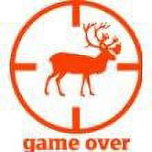 Game Over Animal Hunter Rifle Sight Scope Target Of Deer 20"X20" - Home Decor Room Sticker - Vinyl Wall Decal