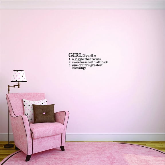 Wall Design Pieces Girl Definition . Giggle That Twirls . Sweetness With Attitude . One Of Lifes Greatest Blessings Quote 20x40"