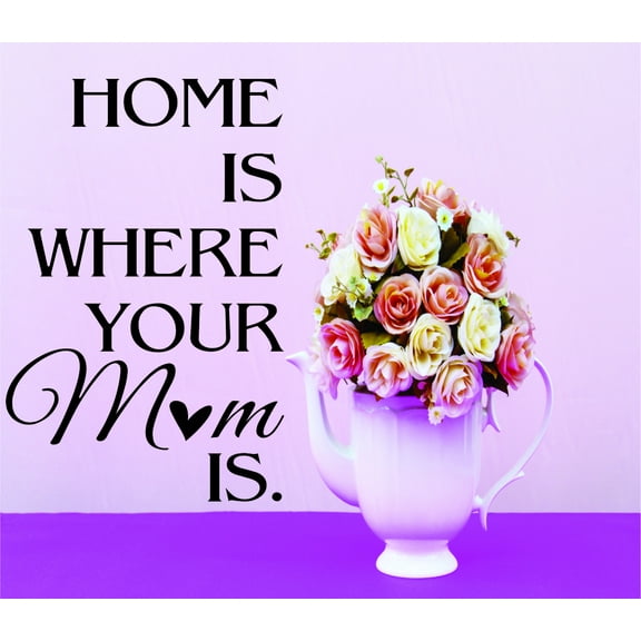 Wall Design Pieces Home Is Where Your Mom Is Quote 12x18 Inches