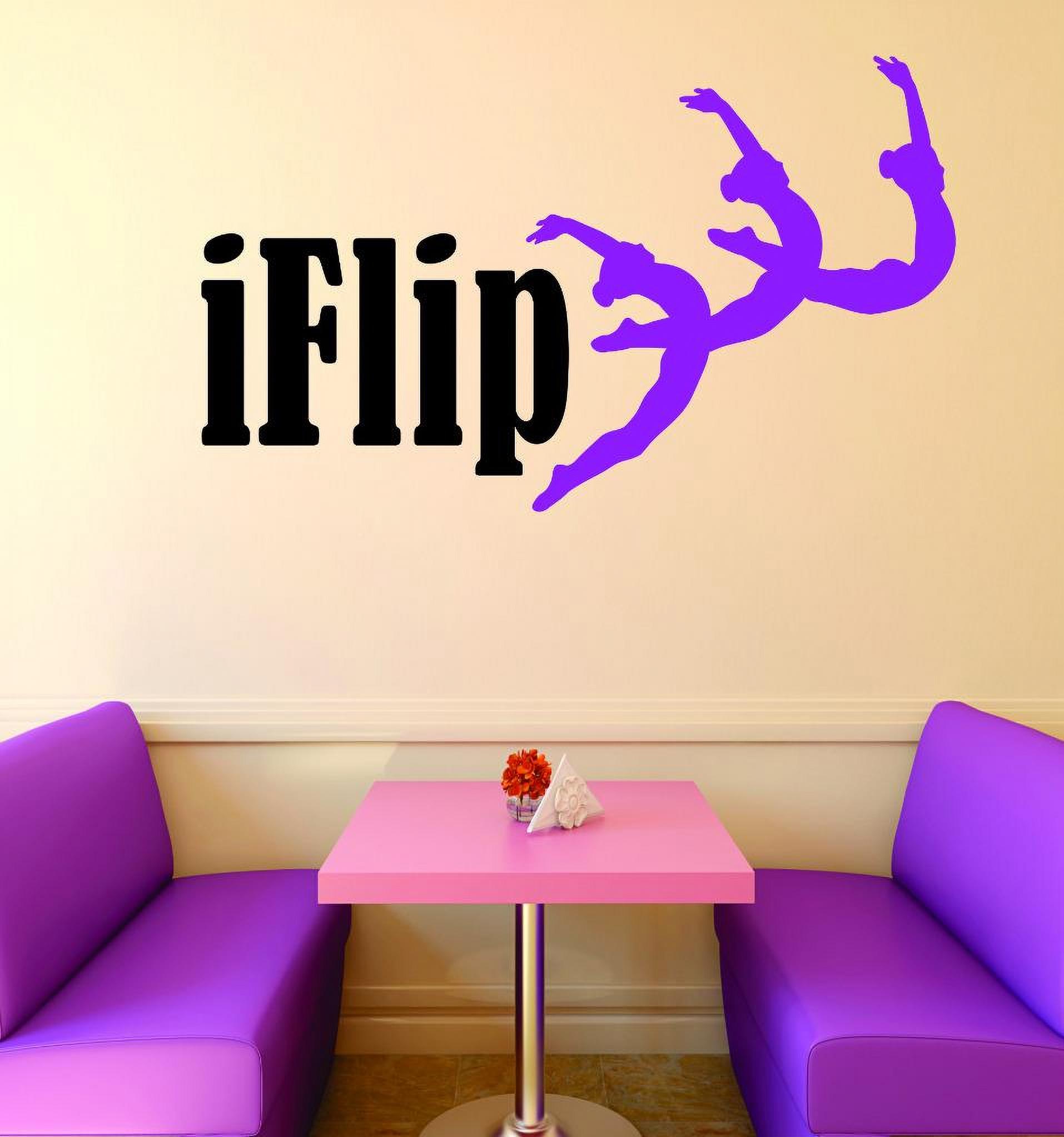 Wall Design Pieces Iflip Gymnastics Sign Teen Girl 16x32 - Walmart.com