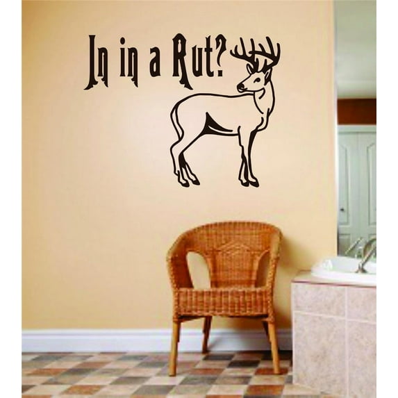 Wall Design Pieces Im In A Rut Animal Hunting Hunter Man Gun Boys Kids Bed Room Sports Hobbies 16 X 32 Inches