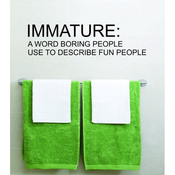 Wall Design Pieces Immature A Word Boring People Use 6 X 20 Inches