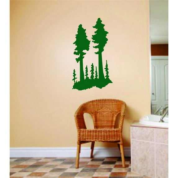 Wall Design Pieces Kids Room Trees Graphic 8 X 16 Inches