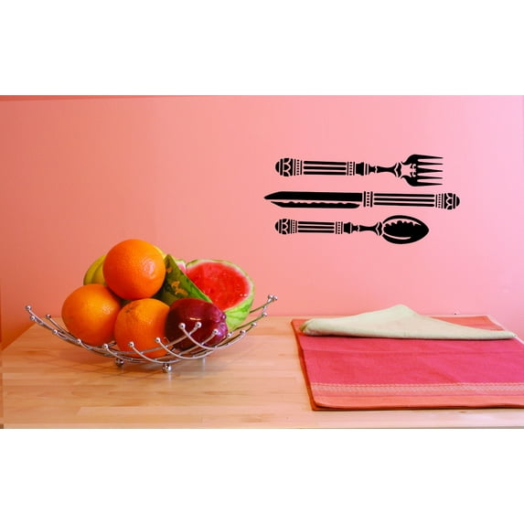 Wall Design Pieces Kitchen Utensils 10x20 Inches