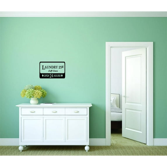 Wall Design Pieces Laundry 5 Cent Self Serve Open Sign Housekeeping 30 X 50"