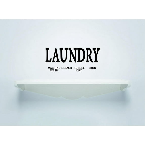 Wall Design Pieces Laundry Machine Bleach Sign Housekeeping Cleaning 10x20 Inches