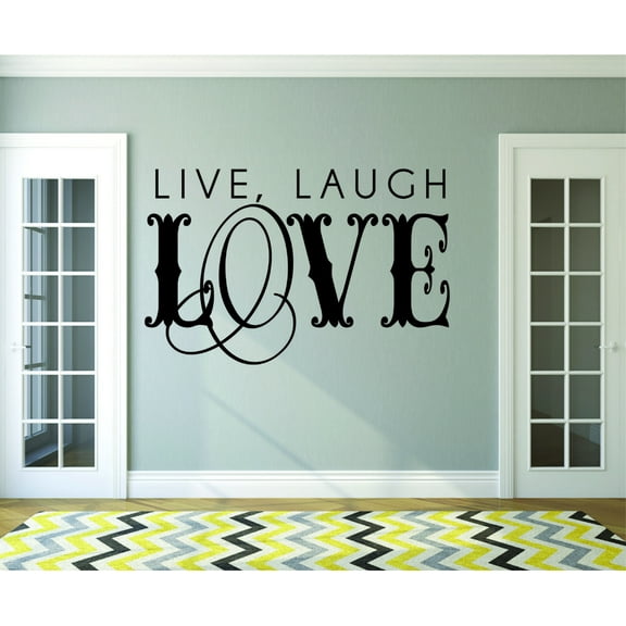 Wall Design Pieces Live, Laugh Love Quote 12x18 Inches