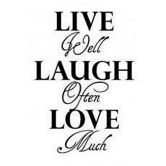 Wall Design Pieces Live Well Laugh Often Love Much Life Quote Home 14x10 Inches