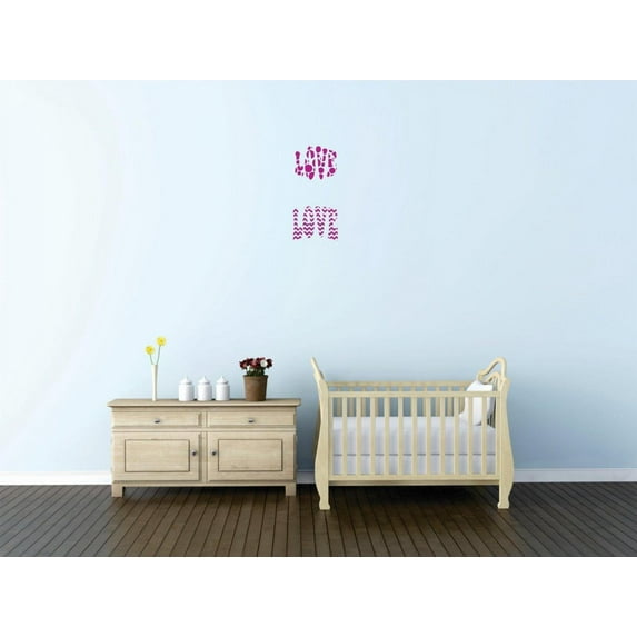 Wall Design Pieces Love Love Text Lettering Quote 20 X40"