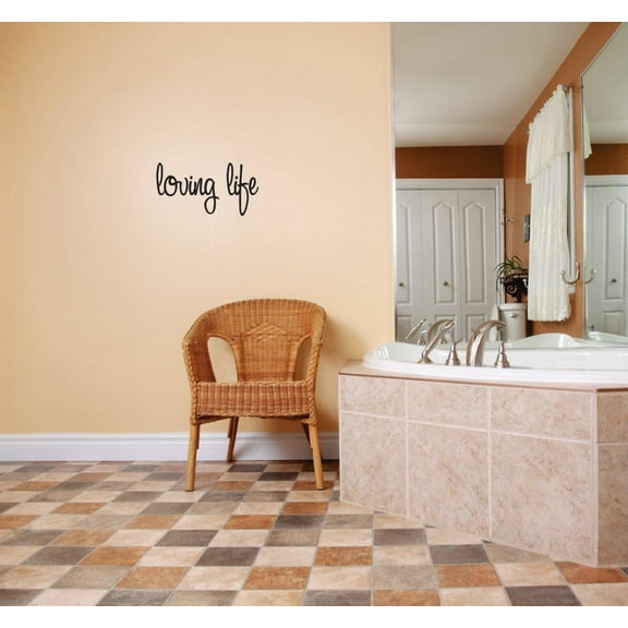 Wall Design Pieces Loving Life Text Lettering Quote 8 X20"