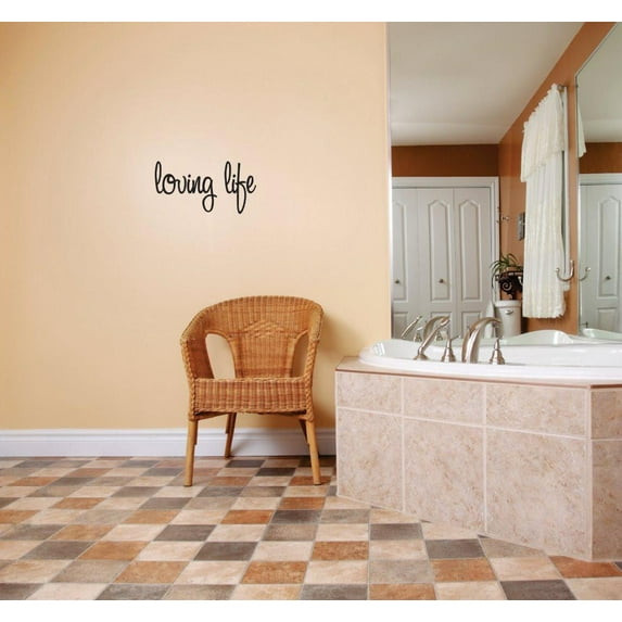 Wall Design Pieces Loving Life Text Lettering Quote 8 X20"