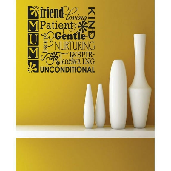 Wall Design Pieces Mum Friend Loving Patient Image Quote Bathroom 16 X16" -