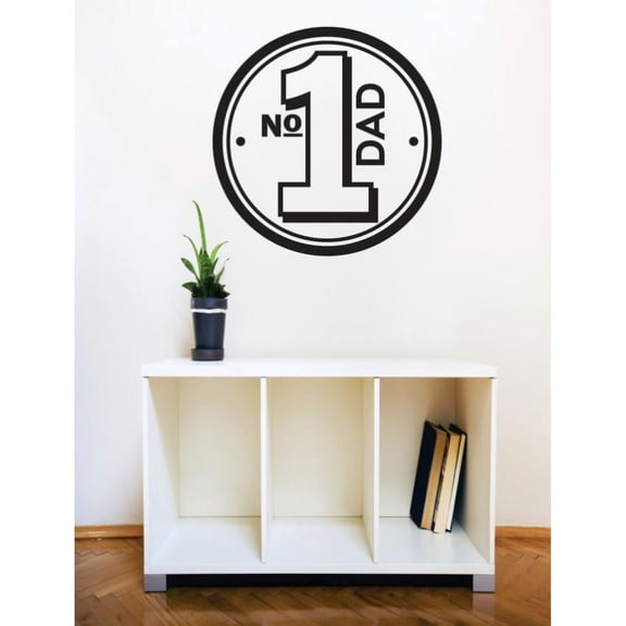 Wall Design Pieces No.1 Dad Image Quote Bathroom 16 X16" -