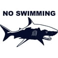 thumbnail image 1 of Wall Design Pieces No Swimming Shark Animal Kids Boys 15 X 30 Inches, 1 of 1