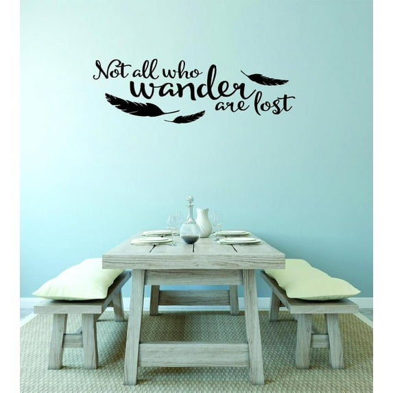 Wall Design Pieces Not All Who Wander Are Lost 14x28
