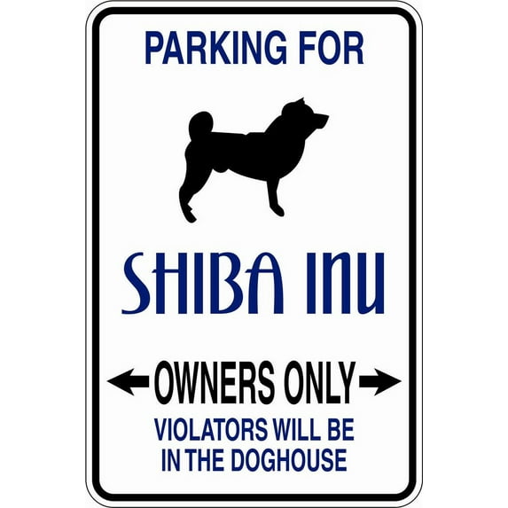 Wall Design Pieces Parking For Shiba Inu Parking Signs 9 Inches X 18 Inches