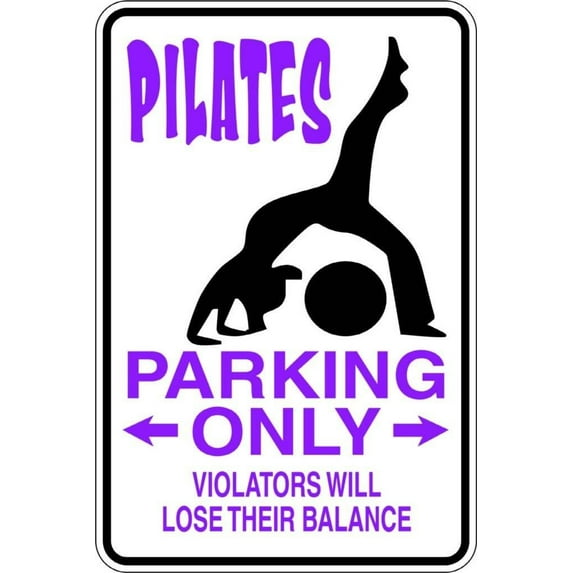 Wall Design Pieces Pilates 9"X18" Parking Signs