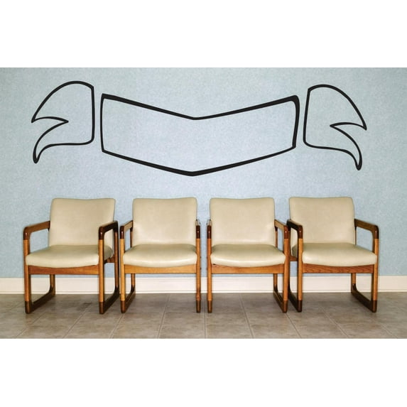 Wall Design Pieces Ribbon Design Silhouette 20x40"