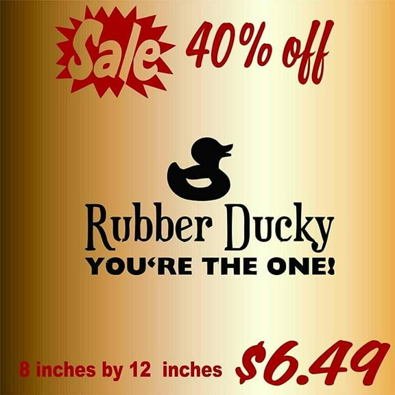 Wall Design Pieces Rubber Ducky 12"X8"