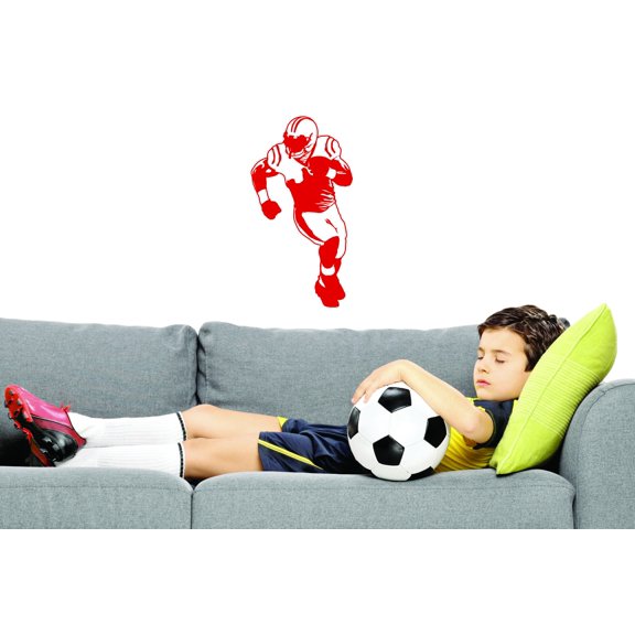 Wall Design Pieces Running Football Player Team Sport Boy Teen 20x40 Inches
