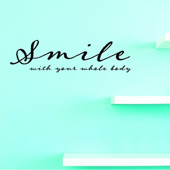 Wall Design Pieces Smile With Your Whole Body 16 X 40 Inches