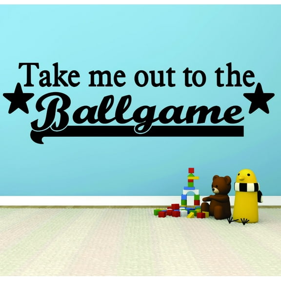 Wall Design Pieces Take Me Out To The Ballgame Baseball Sports Quote Boy 16x24"