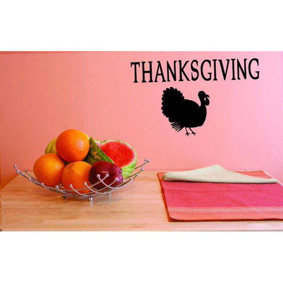 Wall Design Pieces Thanksgiving With Turkey Seasonal Quote 20x40"