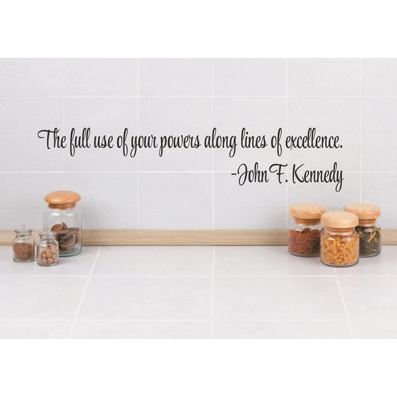 Wall Design Pieces The Full Use Of Your Powers Along Lines Of Excellence. -John F. Kennedy Quote 5x24"