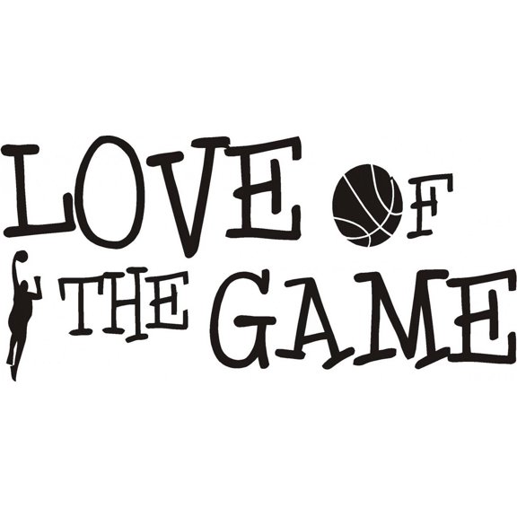 The Love Of The Game Picture Art Living Room Home Decor Sticker - Vinyl Wall Decal - Size : 8 X 20 Inches