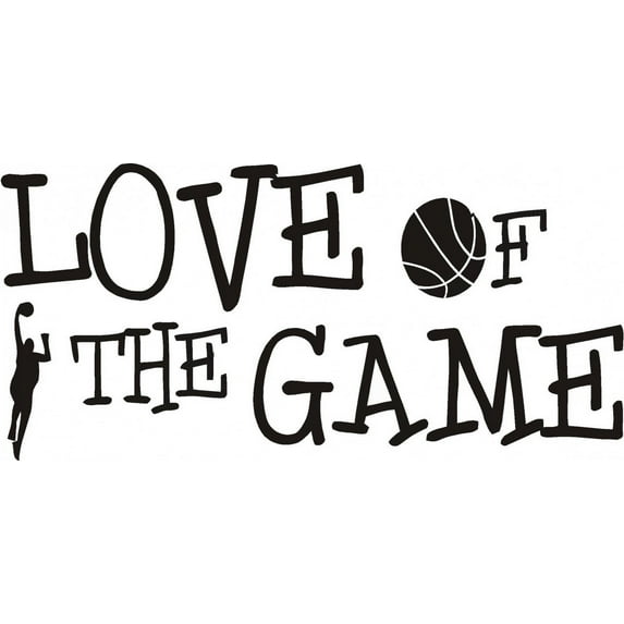 The Love Of The Game Picture Art Living Room Home Decor Sticker - Vinyl Wall Decal - Size : 8 X 20 Inches