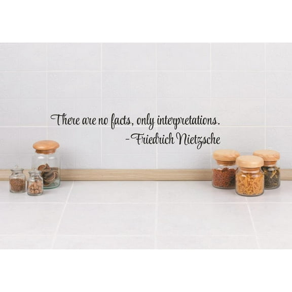 Wall Design Pieces There Are No Facts, Only Interpretations. Friedrich Nietzsche Quote 5x22"