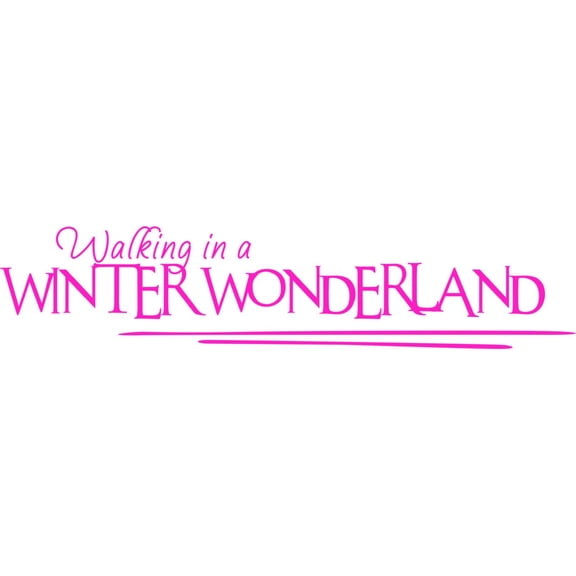 Custom Wall Decal Walking In Winter Wonderland Winter Seasonal Holiday Decoration Wall Decal Sticker 6 X 30 Inches