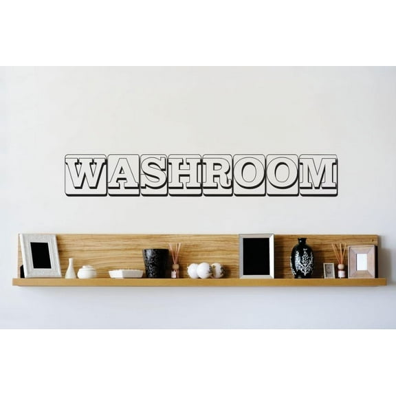 Wall Design Pieces Washroom Quote Bathroom 16 X40" -