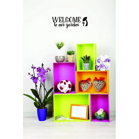 Wall Design Pieces Welcome To Our Garden 20 X 40 Inches