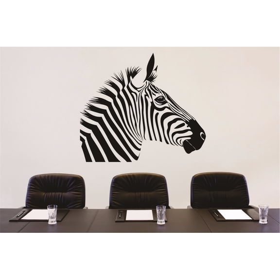 Wall Design Pieces Zebra Head Zoo Animal Print 16x24"
