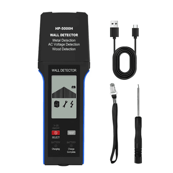 Wall Detector 10cm Deep Scan, Metal/Wood/Live Wire Finder, with Auto Power Off, -5000H