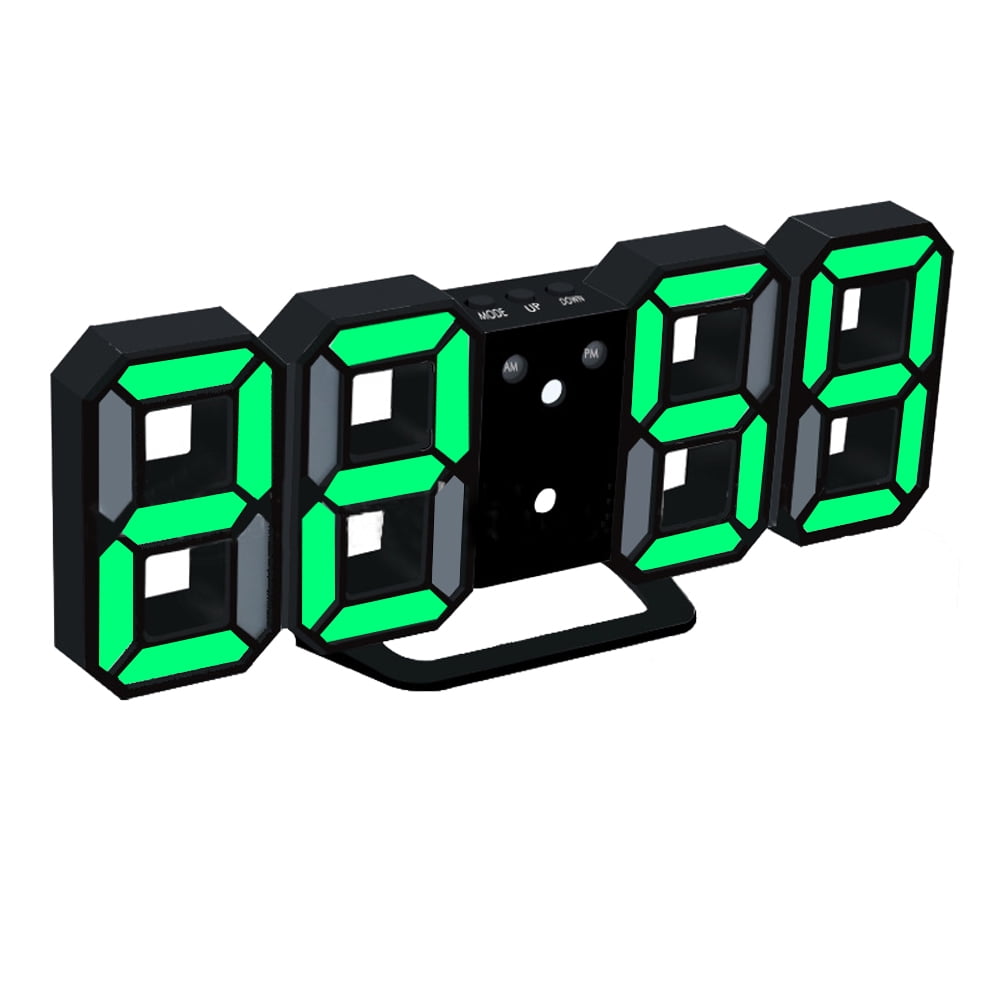 Wall Digital Clock 3D LED Wall Clock Home Living Room Clocks for Home ...