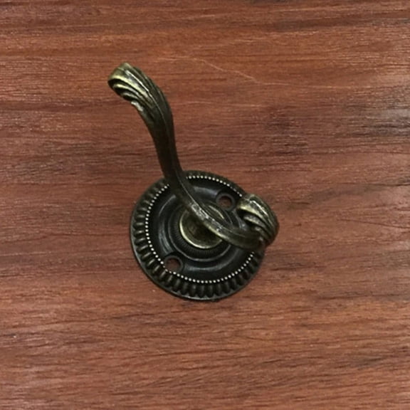 Wall Door Zinc Alloy Antique Hook Hanger, 4 Pcs Bronze Vintage Wardrobe Hook Cast Iron Hook Wall Hook Dress Hook for Key Clothes Coat Hat Bag Towel