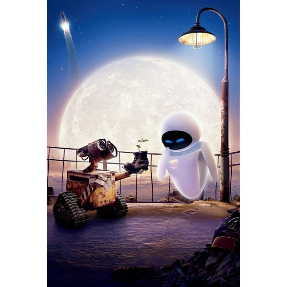 Wall-E DIY 5D Diamond Painting Kits for Adults Eva Full Round Drill (12x16 inch) Diamond Crystal Gem Arts Painting Craft for Home Wall Decor